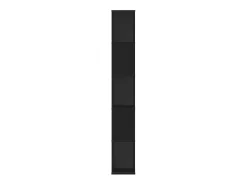 Estante com 5 prateleiras derivados de madeira preto PT827455