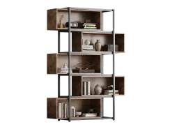 Estante de 5 andares com prateleiras - 121 x 35 x 176 cm - Castanho