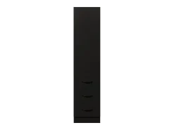 Estante de 180 cm de altura - con 3 gavetas laterais - Prateleiras ajustáveis - Reversível esquerdo/direito - Preto