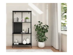 Estante de escada com 4 prateleiras em MDF branco