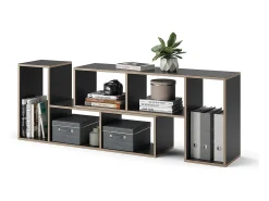 Estante de livros antracite 112.8x30x56.4 tetrix