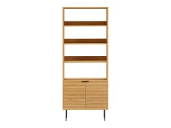Estante de madeira com 4 prateleiras e 2 portas STINNA