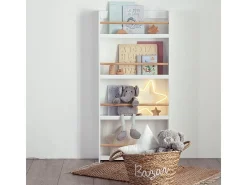estante de MDF branco 118x55x15cm