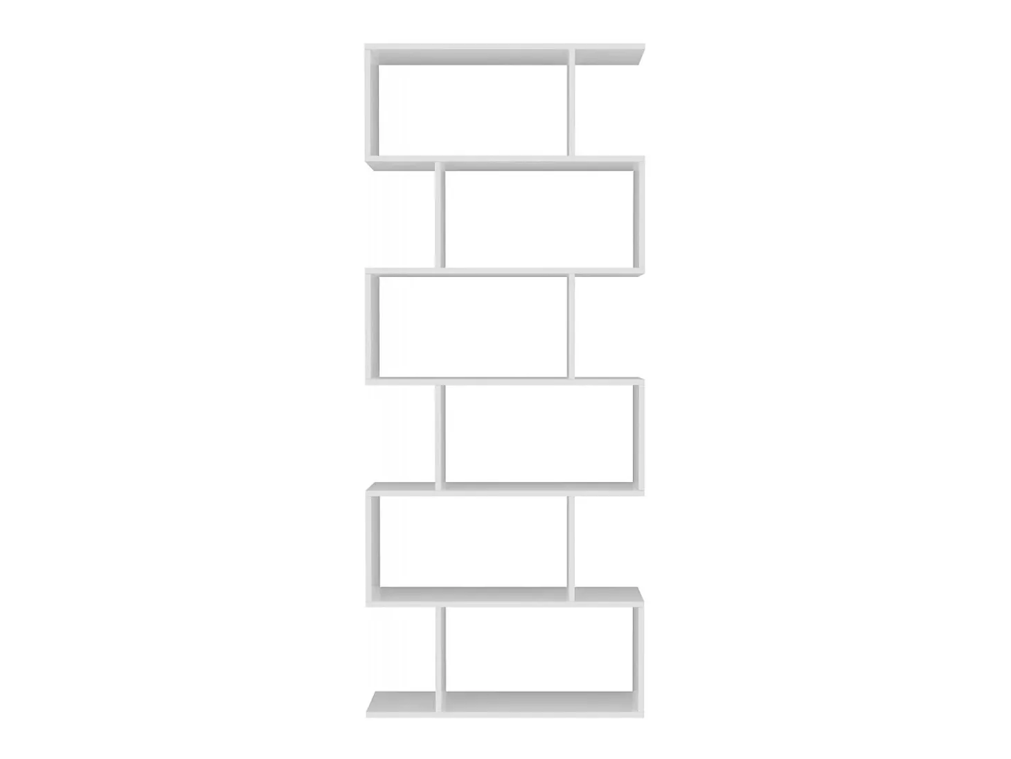 Estante Dgiovan, Armário com prateleiras, Biblioteca de escritório, 100% Fabricado na Itália, 80x25h192 cm, Branco brilhante