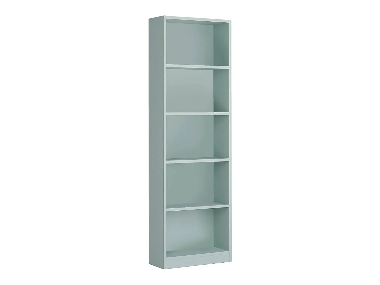 Estante Dmacagg, Estante alta com 5 prateleiras, Estante de escritório ou quarto, Estante moderna com compartimentos, 52x25h80 cm, Verde água