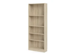 Estante Driber, Estante de escritório, Estante, Biblioteca, 79x27 h203 cm, Carvalho