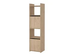 Estante Dricn, Estante de escritório, Estante, Biblioteca, 40x34 h155 cm, Carvalho