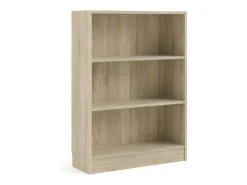 Estante Droman, estante de escritório, estante, biblioteca, 79x27 h107 cm, carvalho