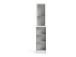 Estante Dsitu, Estante de escritório, Estante, Biblioteca, 41x28 h203 cm, Branco