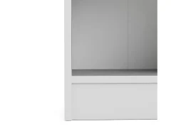 Estante Dsitu, Estante de escritório, Estante, Biblioteca, 41x28 h203 cm, Branco