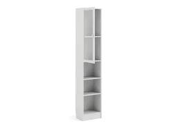 Estante Dsitu, Estante de escritório, Estante, Biblioteca, 41x28 h203 cm, Branco