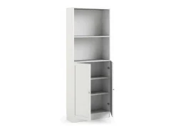Estante Dsoffrid, Estante de escritório, Estante, Biblioteca, 79x28 h203 cm, Branco