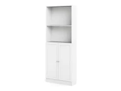 Estante Dsoffrid, Estante de escritório, Estante, Biblioteca, 79x28 h203 cm, Branco
