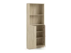 Estante Dsoffrid, Estante de escritório, Estante, Biblioteca, 79x28 h203 cm, Carvalho