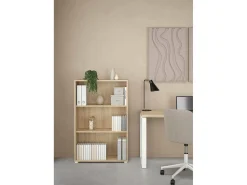 Estante Dsori, estante de escritório, estante, biblioteca, 80x34 h124 cm, carvalho