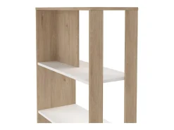 Estante Dspelt, estante de escritório, estante, biblioteca, 80x34 h205 cm, carvalho e branco