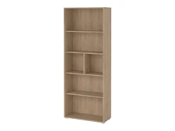 Estante Dsposit, Estante de escritório, Estante, Biblioteca, 80x34 h205 cm, Carvalho