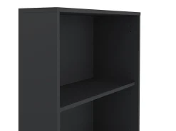 Estante Dsposit, Estante de escritório, Estante, Biblioteca, 80x34 h205 cm, Cinza