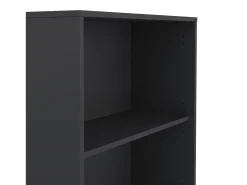 Estante Dtassot, estante de escritório, estante, biblioteca, 80x34 h205 cm, carvalho e cinzento