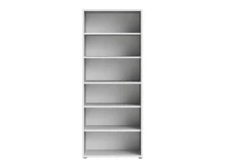 Estante Dtenton, Estante de escritório, Estante, Biblioteca, 89x40 h222 cm, Branco