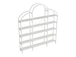 Estante em forma de nuvem com 5 prateleiras - MDF e metal - Branca
