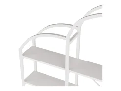 Estante em forma de nuvem com 5 prateleiras - MDF e metal - Branca