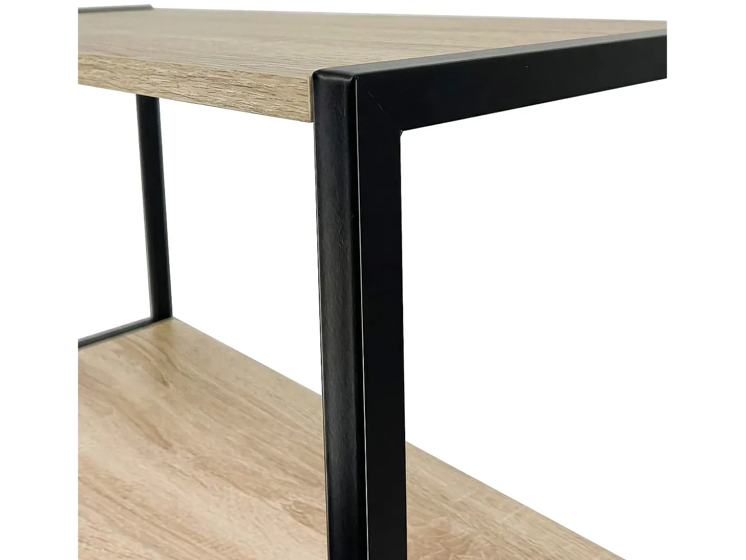 Estante estilo loft com prateleiras de madeira 50 cm Preto, Carvalho Sonoma 50x32x192 cm