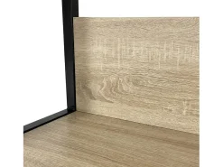 Estante estilo loft com prateleiras de madeira 80 cm Preto, Carvalho Sonoma 80x32x192 cm