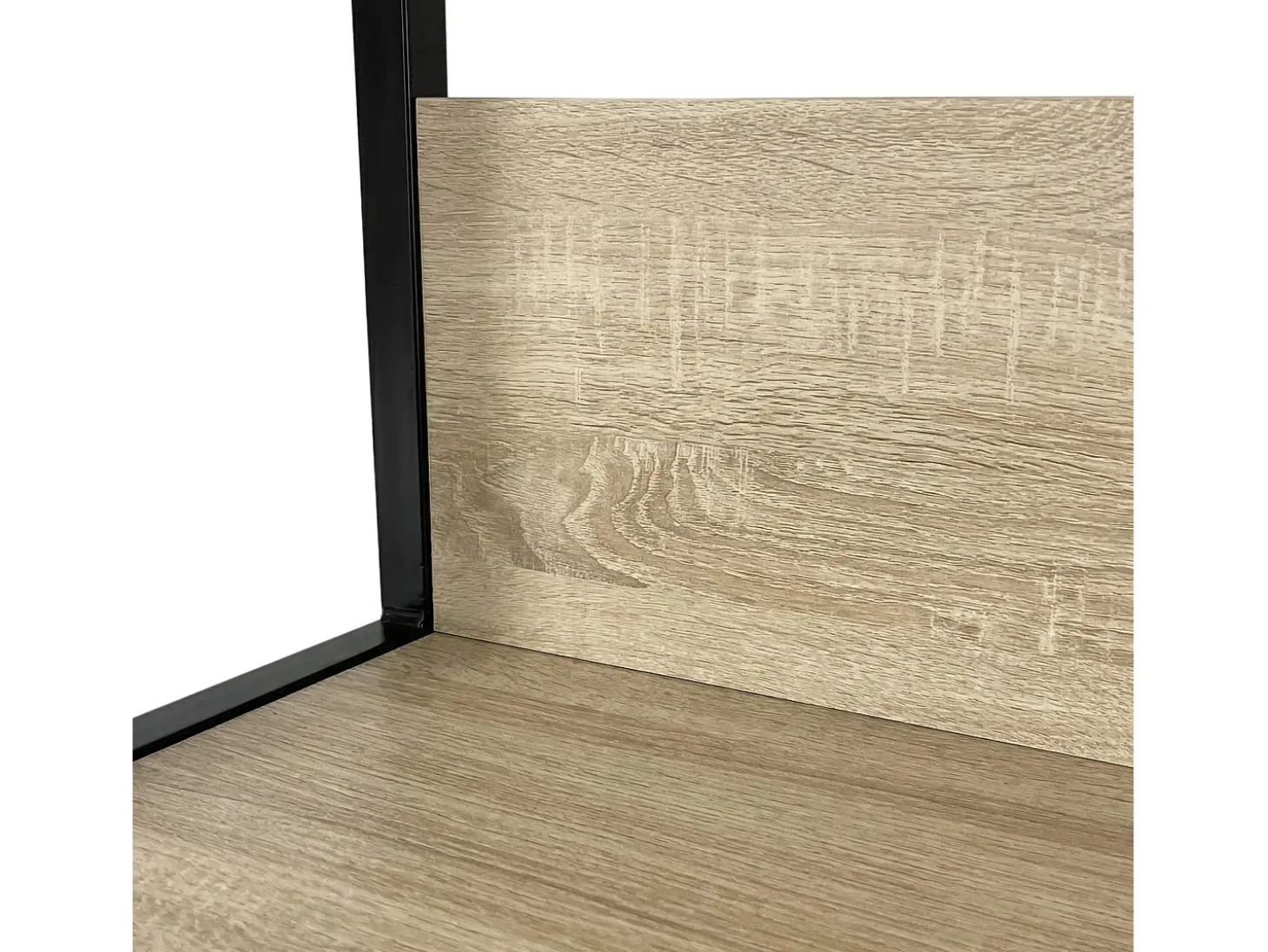 Estante estilo loft com prateleiras de madeira 80 cm Preto, Carvalho Sonoma 80x32x192 cm