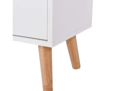 Estante Fiano com 3 prateleiras e 2 portas dobráveis ​​inferiores, 160x50x30 cm