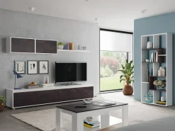 Estante Fremont, Estante multiposições com 8 compartimentos, Estante de escritório, Prateleira divisória, 80x25h180 cm, Branco e Ã
