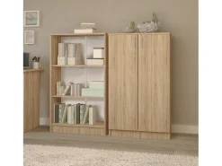 Estante haaus Flint, 2 portas, Carvalho Sonoma, 70 x 32 x 122 cm