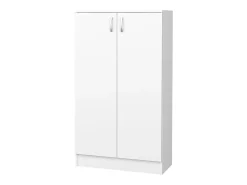 Estante haaus Flint, 2 portas, Branco, 70 x 32 x 122 cm