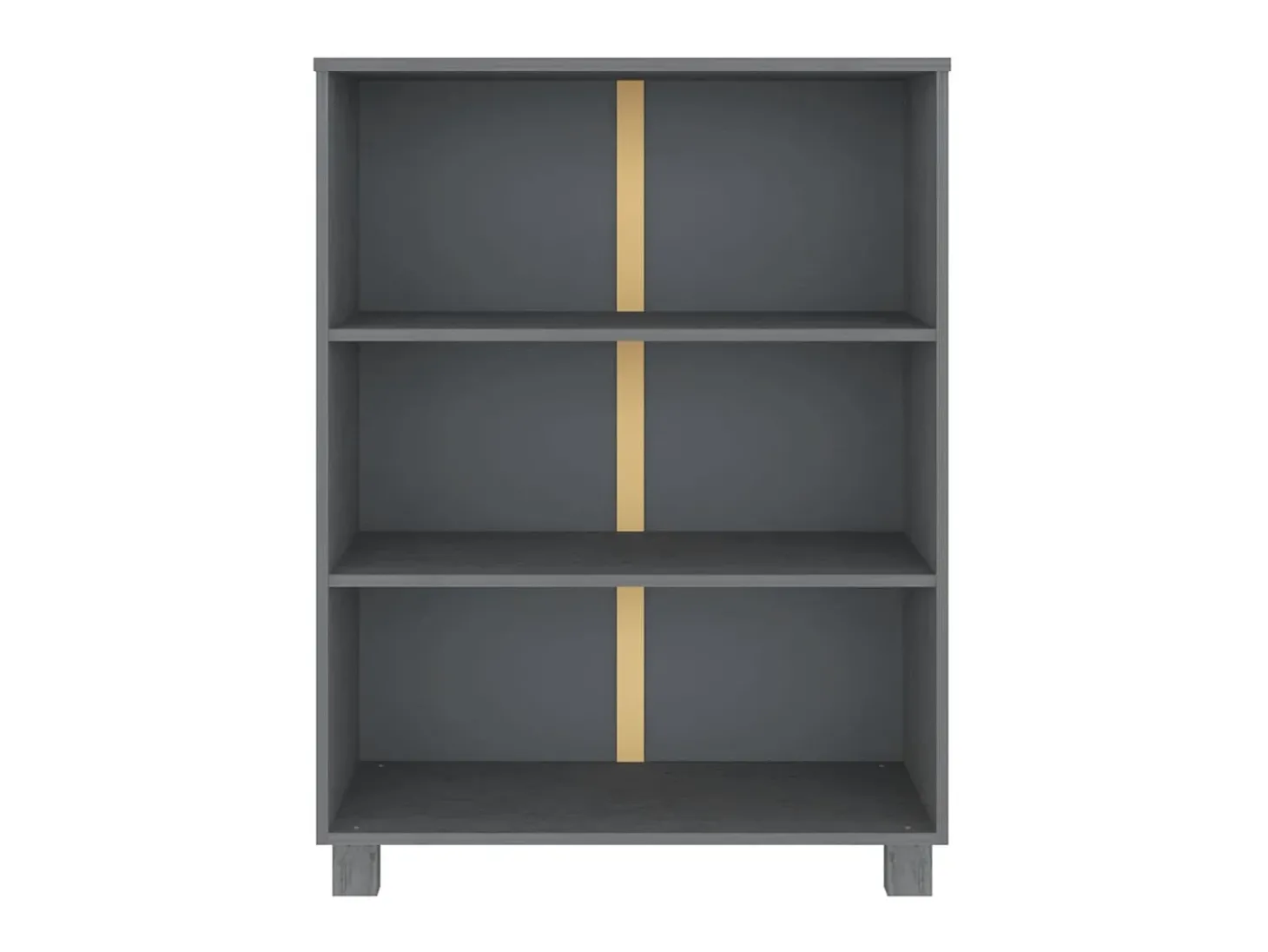 Estante HAMAR 85x35x112 cm pinho maciço cinza-escuro PT668754
