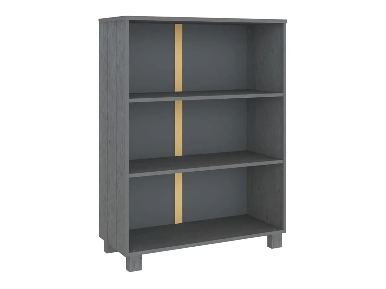 Estante HAMAR 85x35x112 cm pinho maciço cinza-escuro PT668754