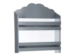 Estante infantil Douceur Grey com 3 prateleiras, branco, cinza, carvalho claro