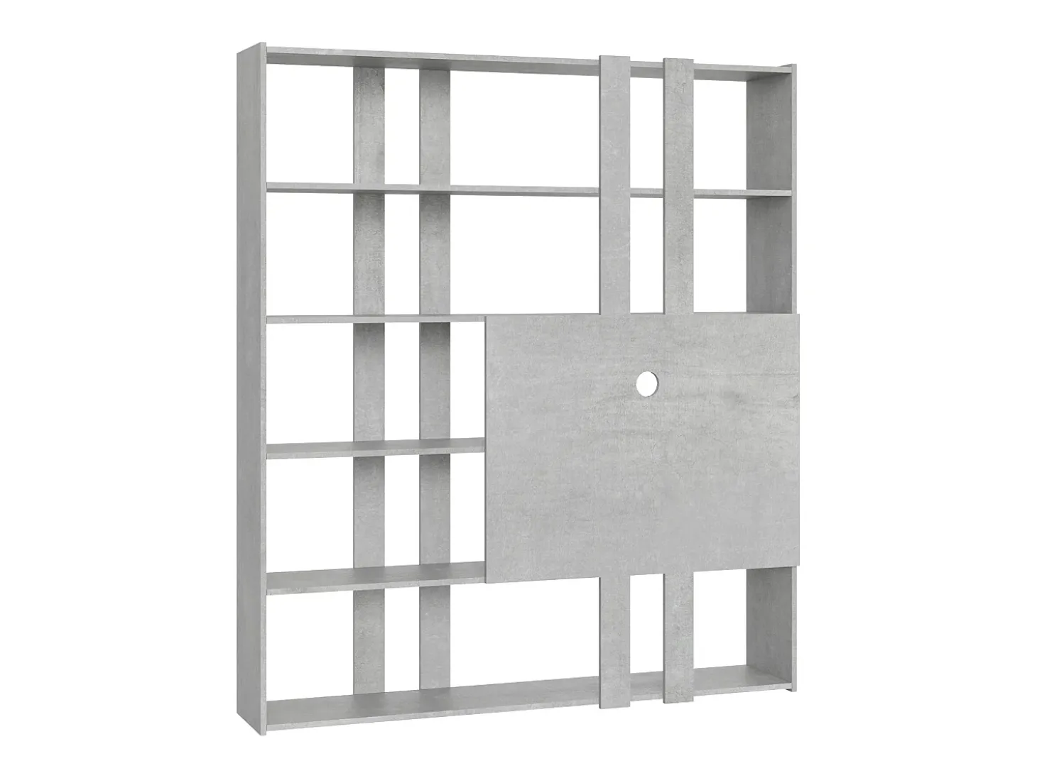 Estante Kato H com suporte para TV cimento