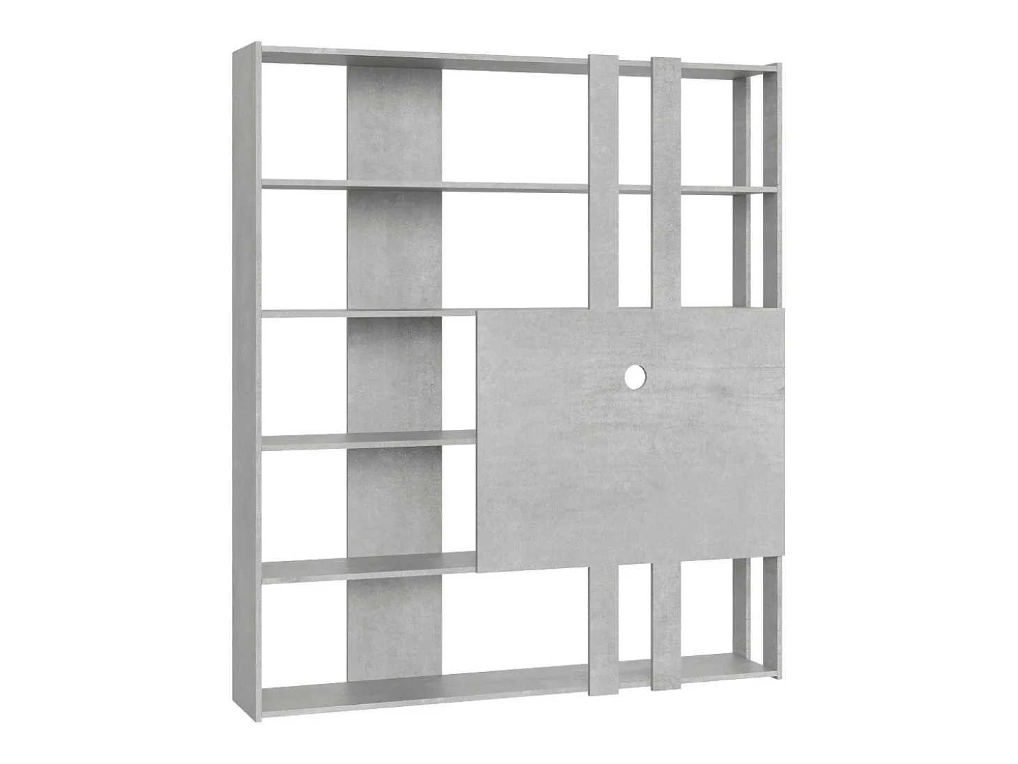 Estante Kato M com suporte para TV cimento