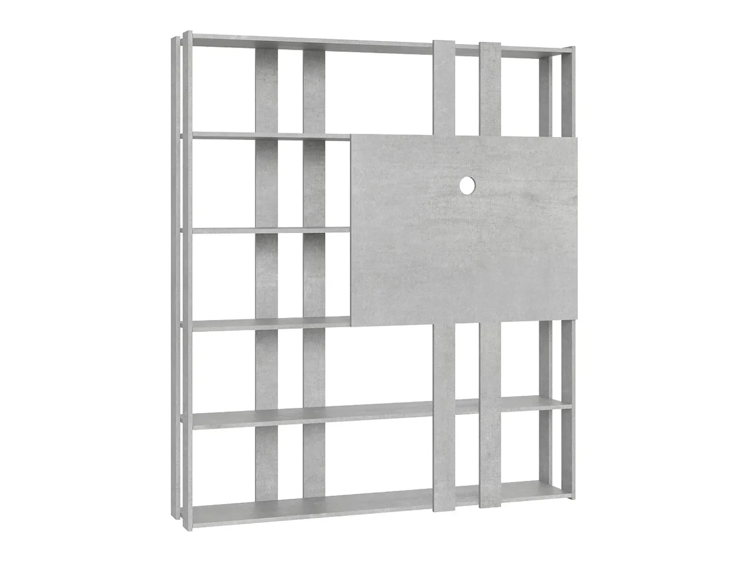 Estante Kato N com suporte para TV cimento