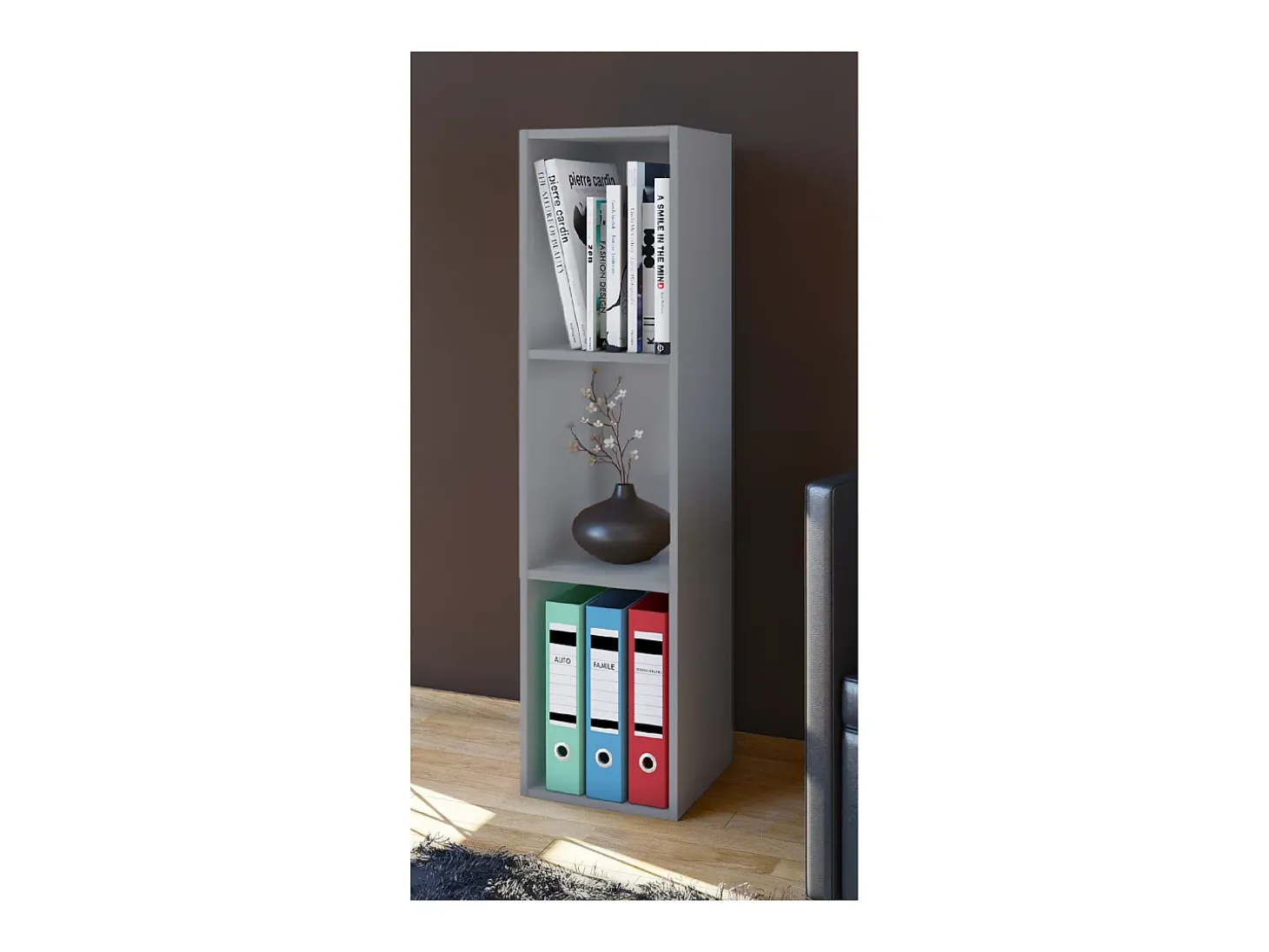Estante Mendas Cinza A. 107 x L. 34 x P. 30 cm