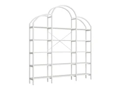 Estante moderna em metal 170×26×190 cm - formato nuvem - 5 níveis de armazenamento - branco