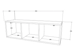 Estante modular haaus Kos, 1 porta, Carvalho artesanal, 30 x 30 x 95 cm