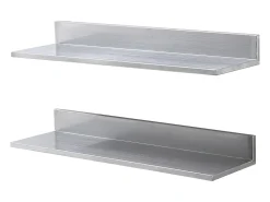 Estante Mural SucceBuy em Aço Inox 30 x 8,6 para Cozinha E Restaurante