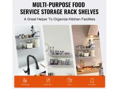 Estante Mural SucceBuy em Aço Inox 30 x 8,6 para Cozinha E Restaurante