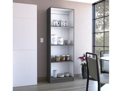 Estante para escritório em casa em melamina com 4 prateleiras abertas , 180.59 cm X 62.73 cm X 29.71 cm , Multicolor