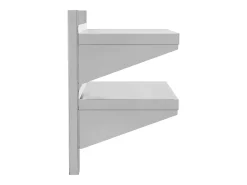 Estante parede 2 prateleiras 50x30x48 cm aço inoxidável prata