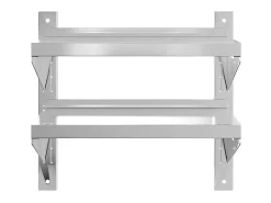 Estante parede 2 prateleiras 50x30x48 cm aço inoxidável prata