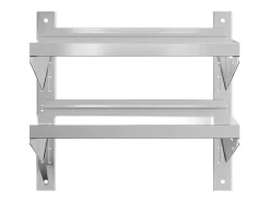 Estante parede 2 prateleiras 50x23,5x60 cm aço inoxidável prata PT210596