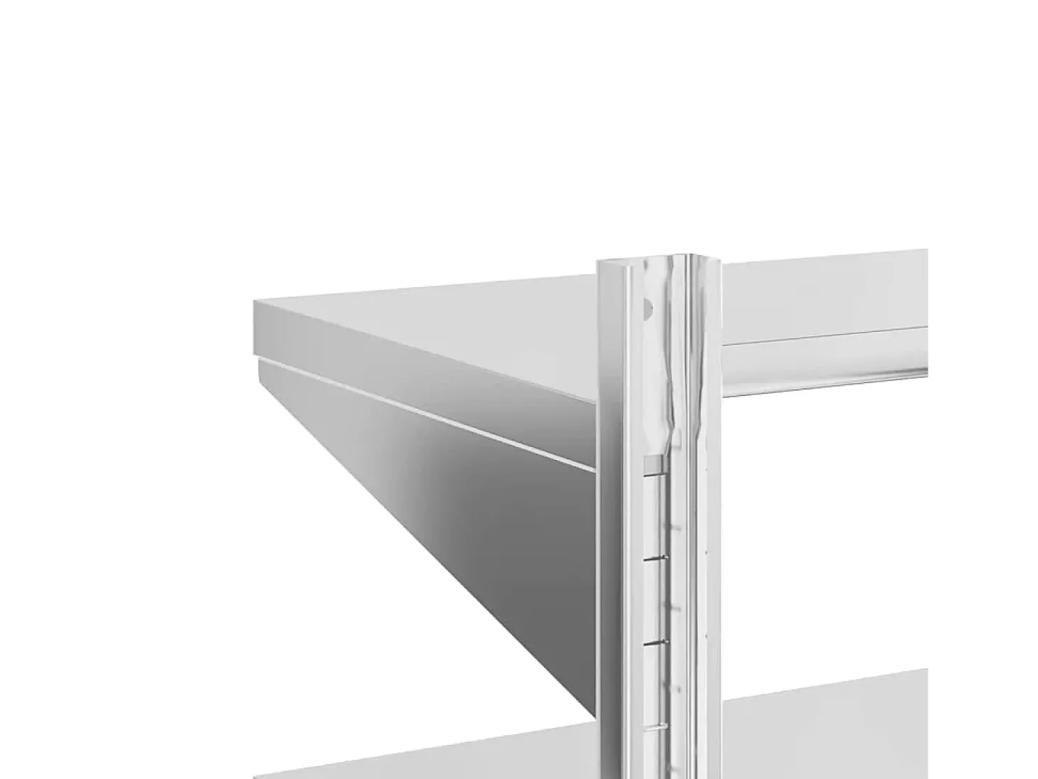Estante parede 2 prateleiras 75x23,5x60 cm aço inoxidável prata