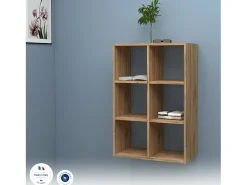 Estante Rodrigo, Armário com prateleiras, Biblioteca de escritório, 100% Fabricado na Itália, Carvalho, 60x25h90 cm